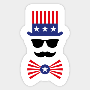 American Mustache (Hipster / Mustached / Beard) Sticker